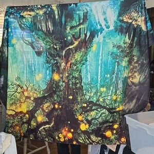 4 x 8 ft Enchanted Woods tapestry.